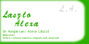 laszlo alexa business card