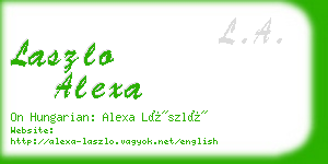 laszlo alexa business card